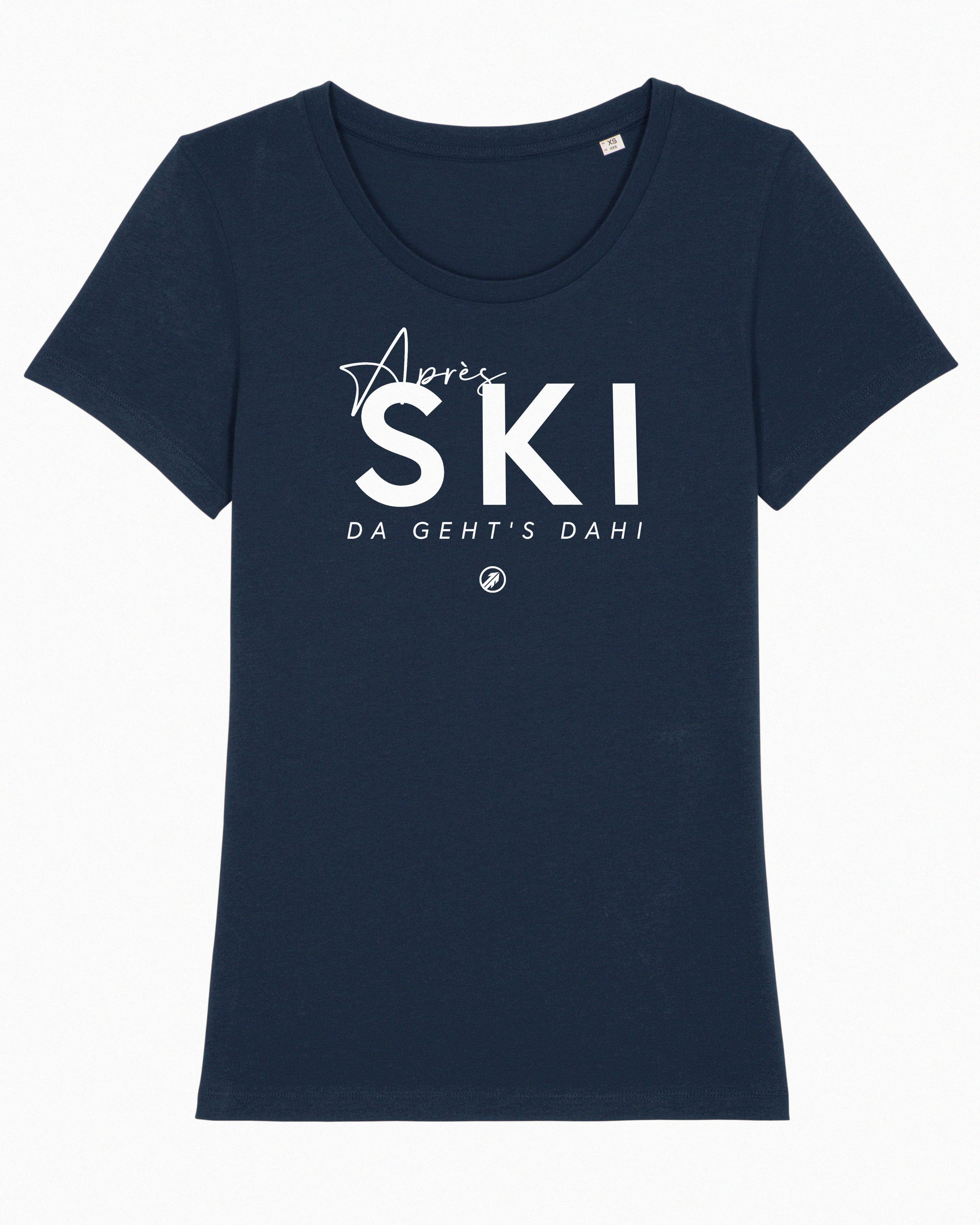 Dunkelblau – Damenshirt - Apres Ski Vogelwuid